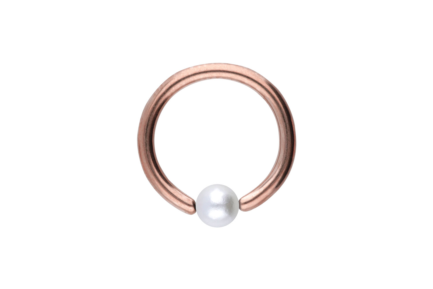 Chirurgenstahl Klemmkugelring Piercing SYNTHETISCHE PERLE